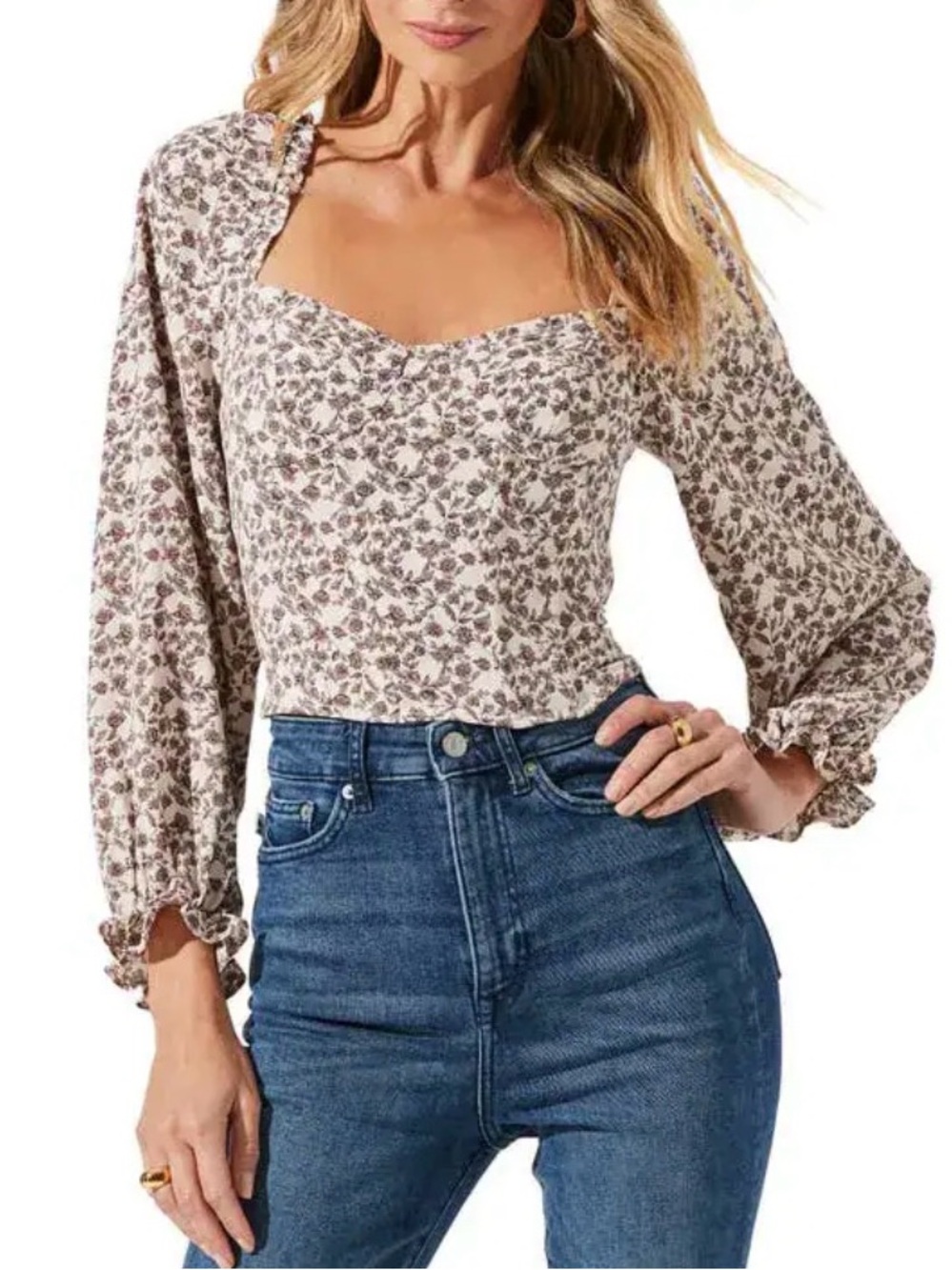 ASTR the label floral corset top